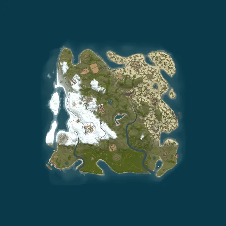 Map of Rust Life's Good PVE x5 | Weekend x10+PvP | Kits | Wiped 06.10