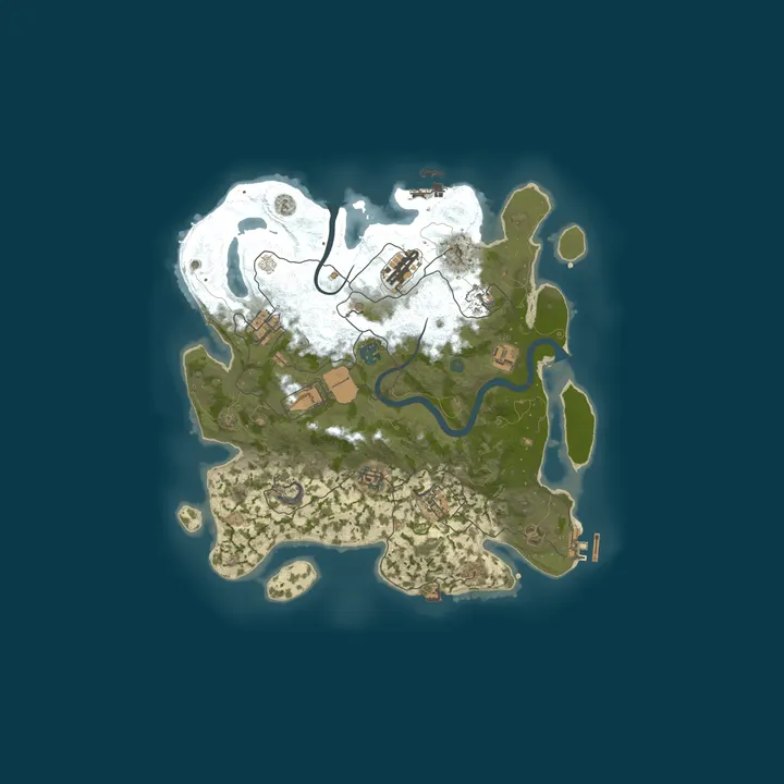 Map of [PL] Polski Serwer Rust dla nowych graczy Gather x5