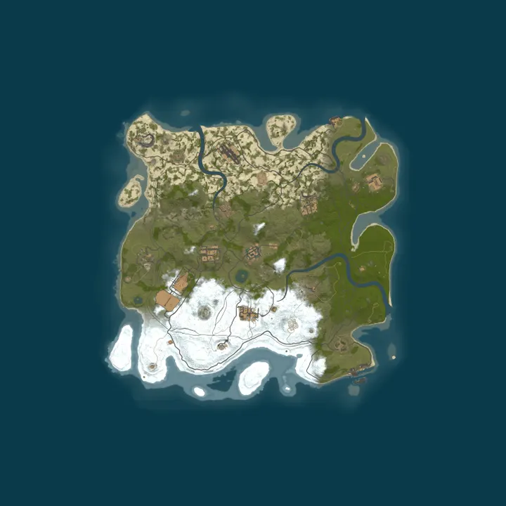 Map of DadCore US Monthly Solo/Duo/Trio | 2x | 50% Upkeep | PlaySafe I